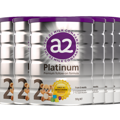 A2 Platinum 白金 婴儿牛奶粉 2段 六桶一箱 新西兰发 23年10月